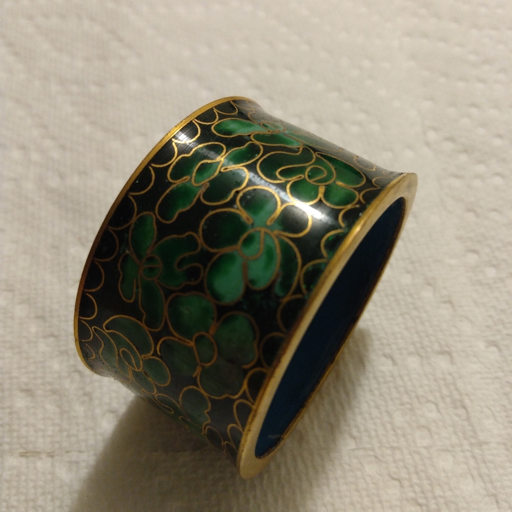 New Vintage Cloisonne Napkin Ring Serviette Dinner Lunch